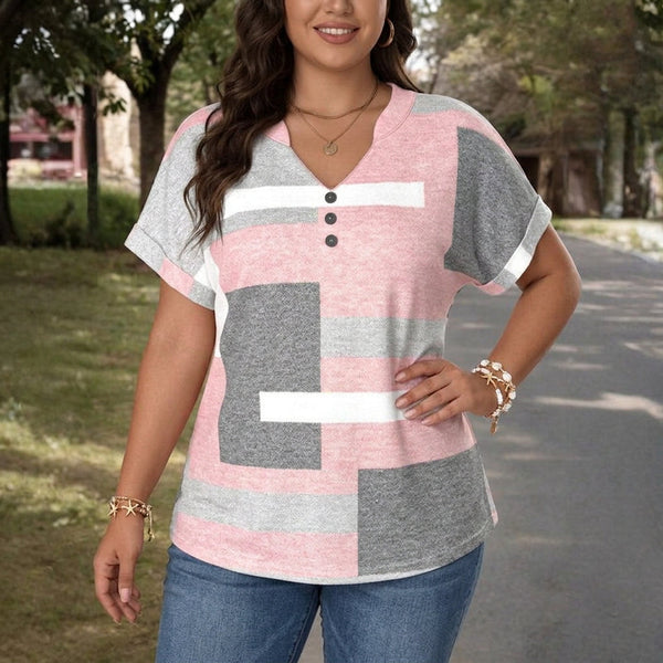 Abby | Casual Color Block Blouse
