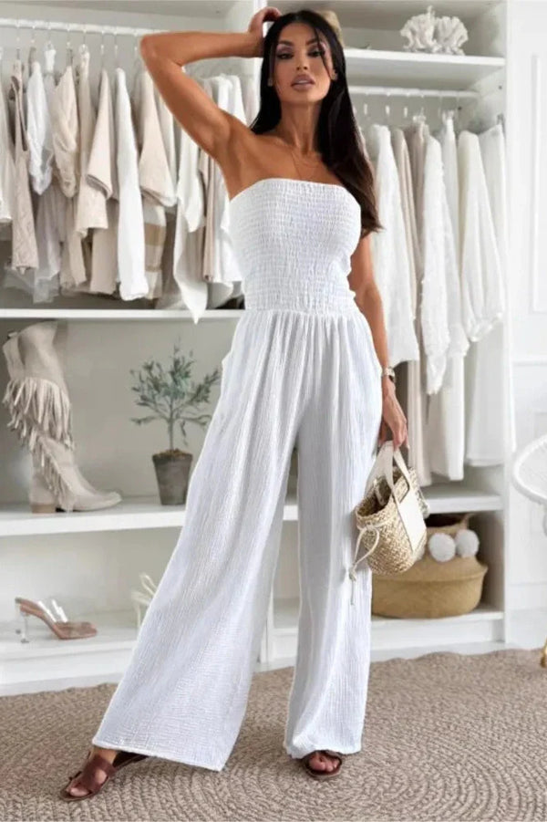 The Coastal Muse – Strapless Jumpsuit