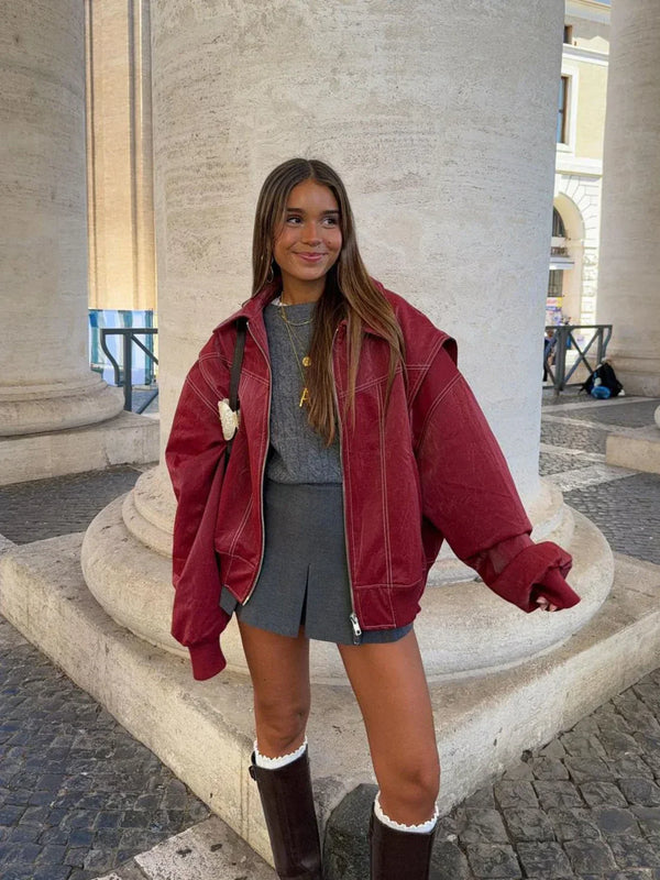 YAYA | Oversized Contrast Jacket