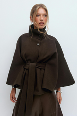 YAYA | Belted Cape Jacket