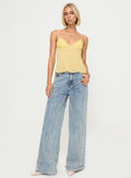YAYA | Lace Pleated Top
