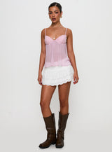 YAYA | Lace Pleated Top