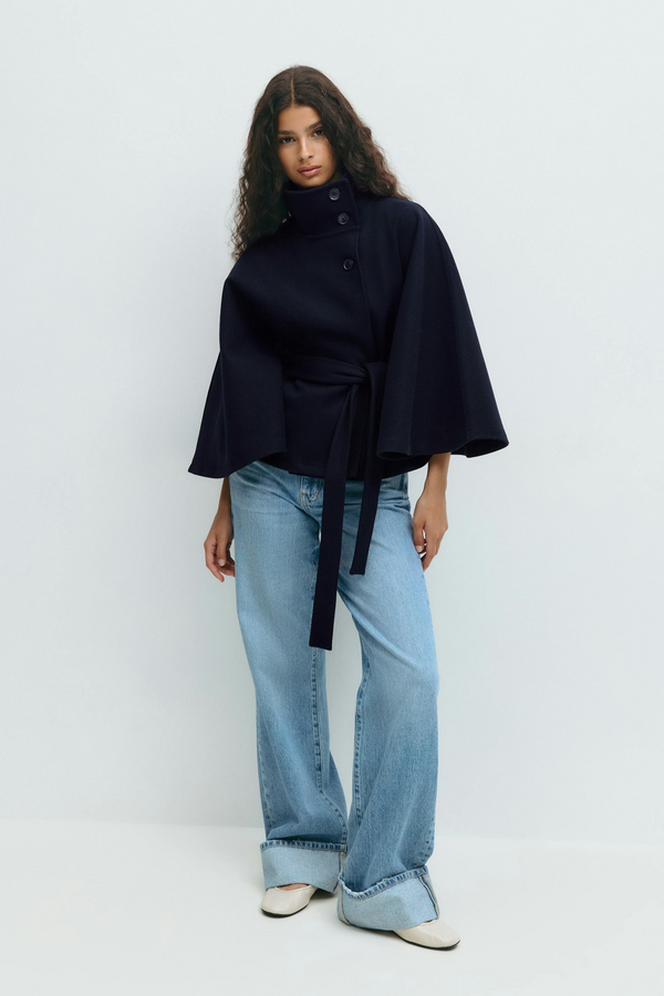 YAYA | Belted Cape Jacket