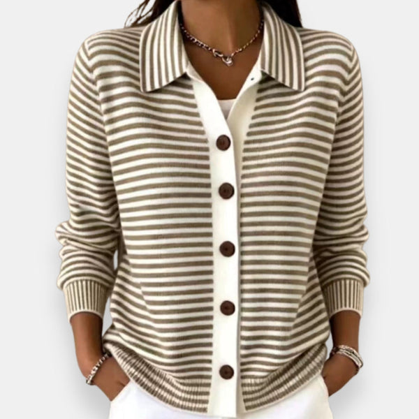 Nola  Striped Button Cardigan