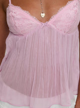 YAYA | Lace Pleated Top