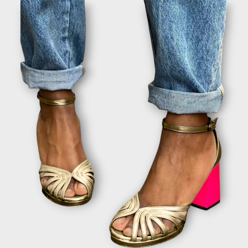 Classy Pink Block Heel