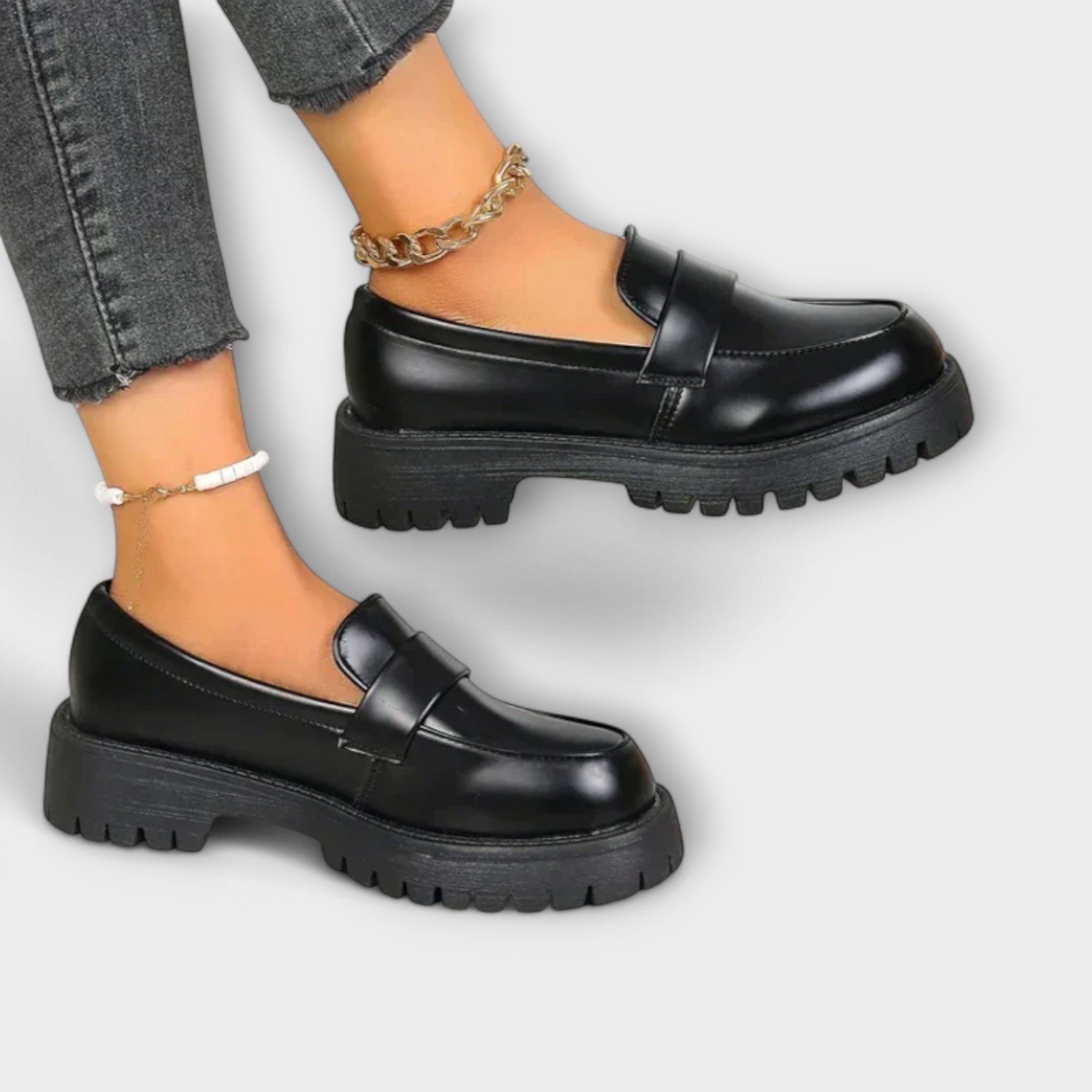 Ladies' Moccasins with Orthopedic Design and Wedge Heels