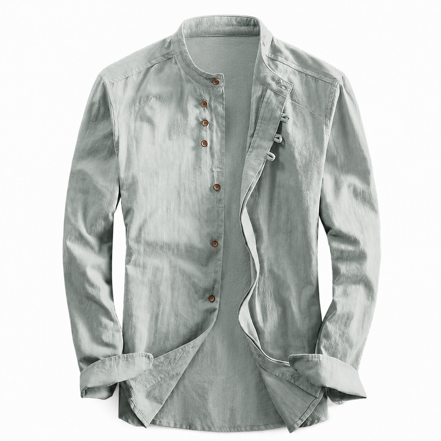 Kyoto - Men's Ultra Comfortable Band Collar Shirt