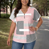Abby | Casual Color Block Blouse