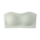 💞Womens Strapless Bras Push Up Bandeau Bra Non Slip Wireless Supportive Padded Bras Seamless Comfortable Tube Jelly Bra