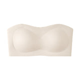 💞Womens Strapless Bras Push Up Bandeau Bra Non Slip Wireless Supportive Padded Bras Seamless Comfortable Tube Jelly Bra