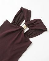 YAYA | Mocha Halter Top