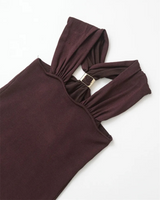 YAYA | Mocha Halter Top
