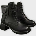 Classic Chunky Heel Lace-Up Boots