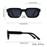 🕶️🔆 6 - Pack Vintage Rectangle Frame Sunglasses for Men & Women with UV400 Protection