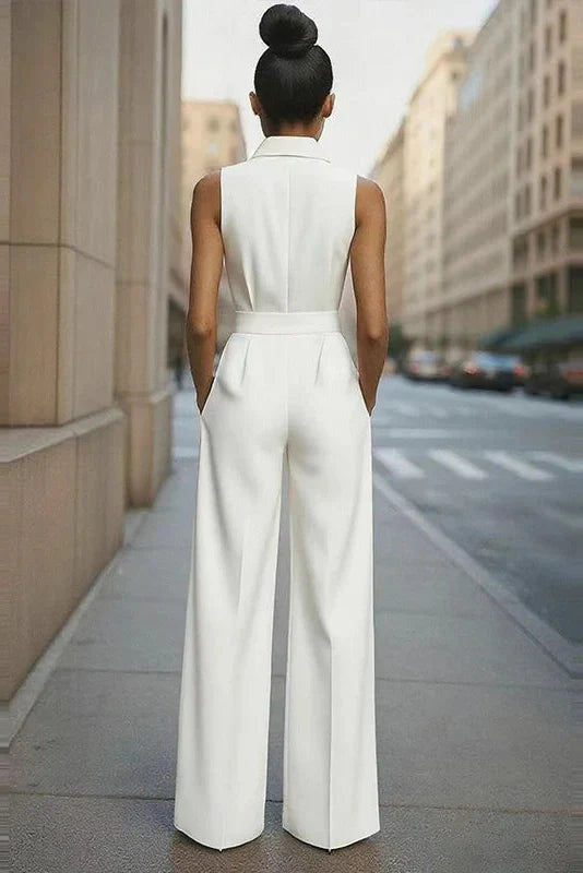The Street Smart – Collared Belted Jumpsuit