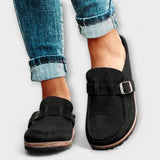 Orthopedic Women's Moccasins with Decorative Buckle