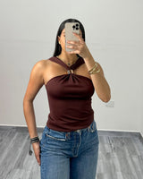 YAYA | Mocha Halter Top