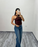 YAYA | Mocha Halter Top
