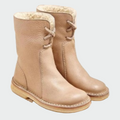 Waterproof Leather Ankle Boots with Wool Lining