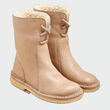 Waterproof Leather Ankle Boots with Wool Lining