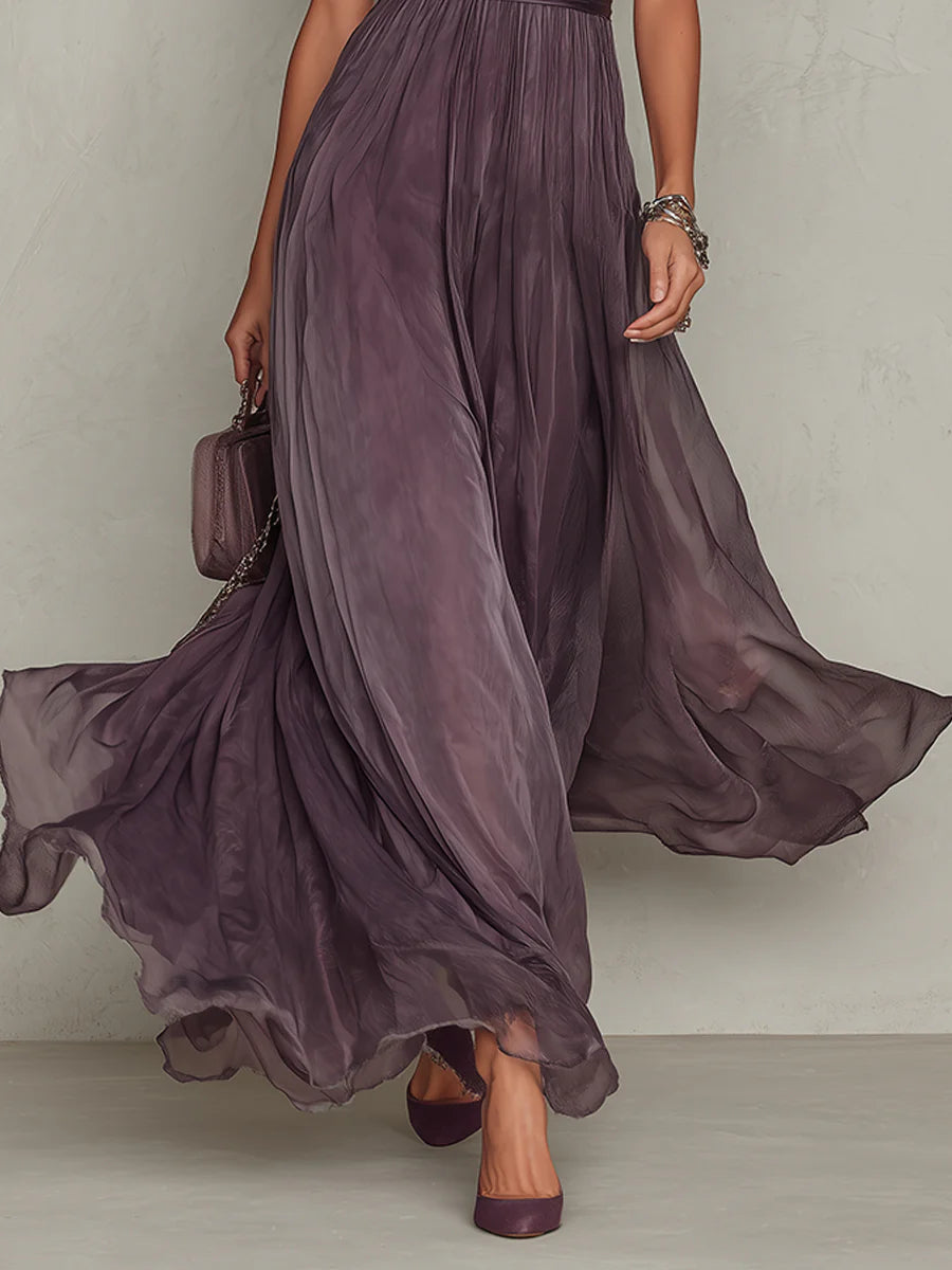 Ottavia | Vintage Elegant Chiffon Maxi Dress