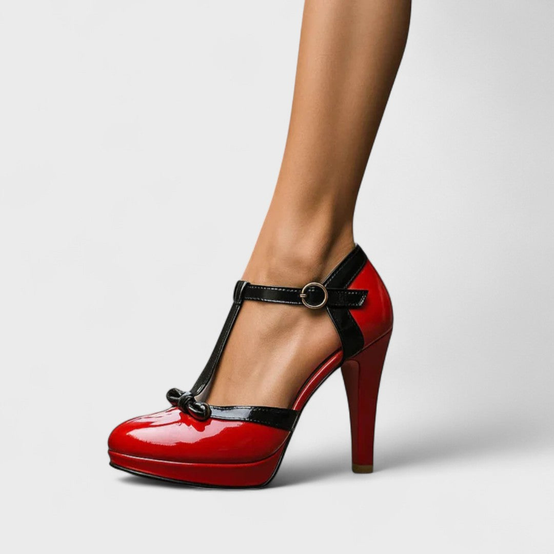 Elegant Bow Strap High Heels