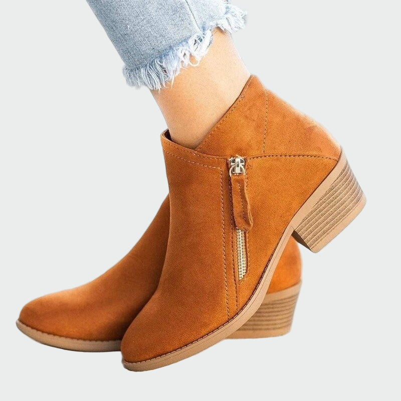 Premium Orthopedic Leather Heeled Boots for Winter
