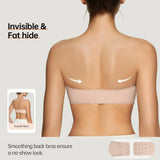 💞Womens Strapless Bras Push Up Bandeau Bra Non Slip Wireless Supportive Padded Bras Seamless Comfortable Tube Jelly Bra
