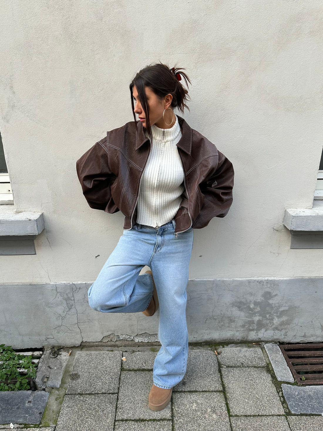 YAYA | Oversized Contrast Jacket