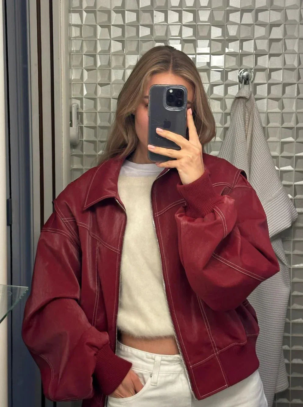 YAYA | Oversized Contrast Jacket