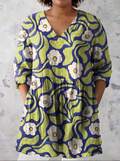 Stephanie | Long Blouse with V-Neck