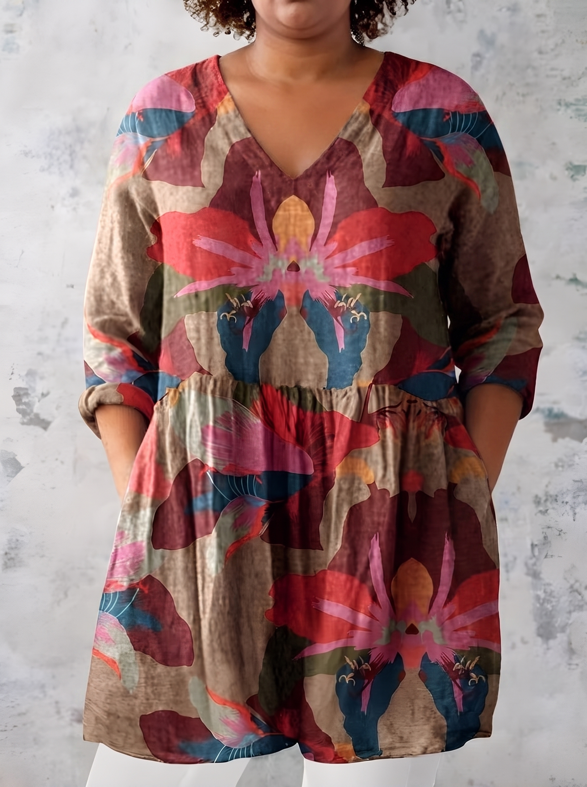 Cassidy | Long Blouse with V-Neck