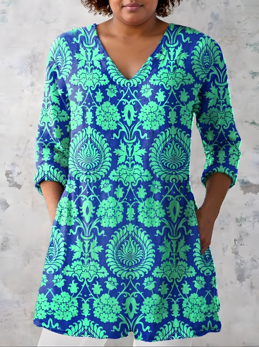 Marlee | Long Blouse with V-Neck