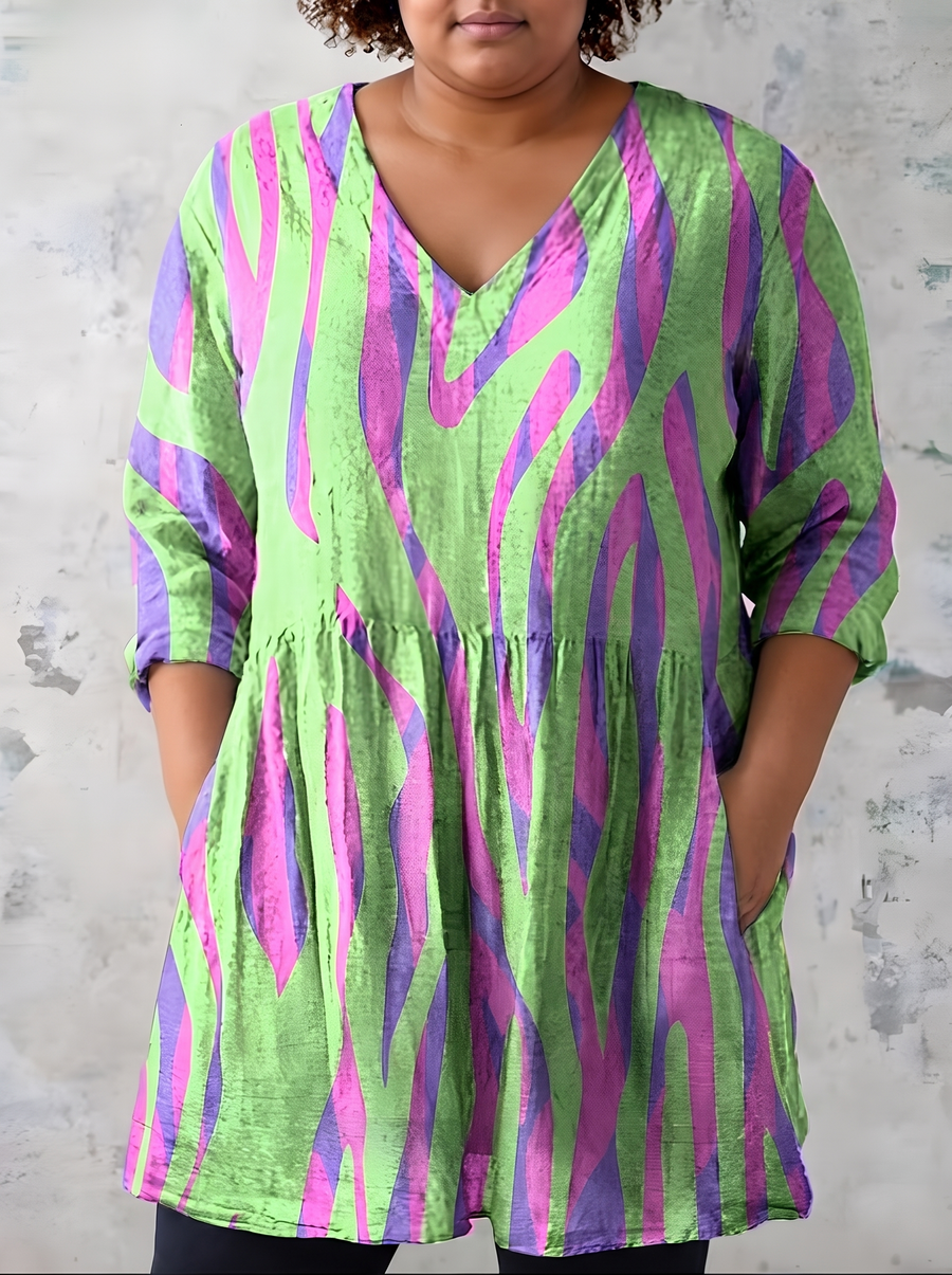 Lyla | Long Blouse with V-Neck