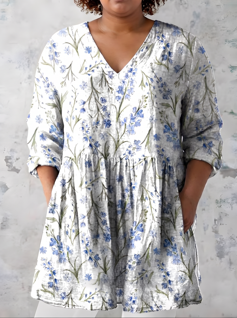 Lenora | Long Blouse with V-Neck