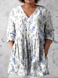 Lenora | Long Blouse with V-Neck