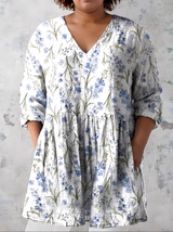 Lenora | Long Blouse with V-Neck