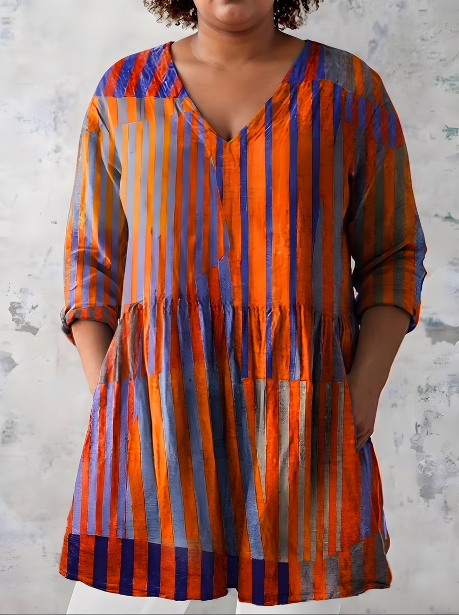 Amaia | Long Blouse with V-Neck