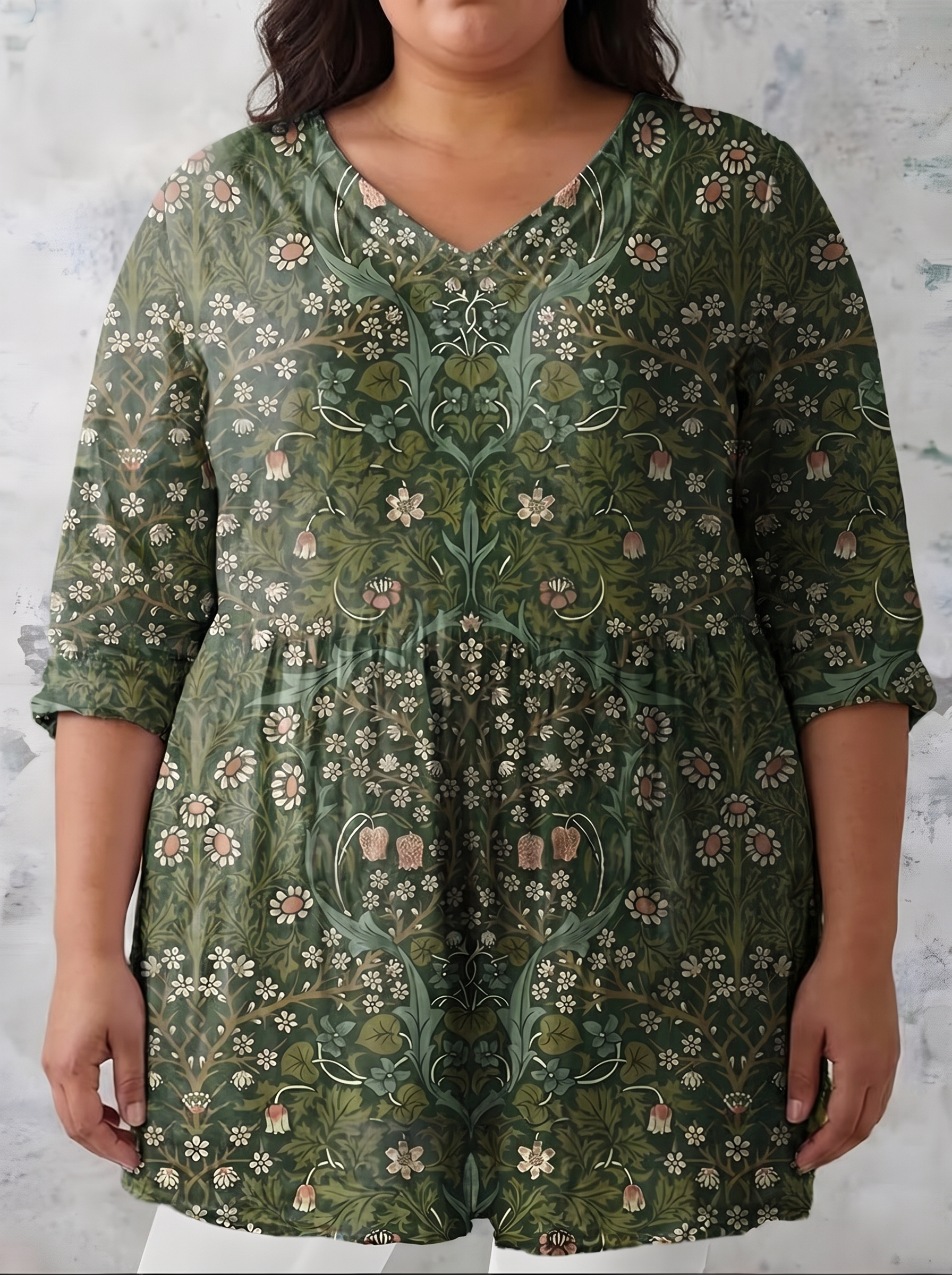 Cecelia | Long Blouse with V-Neck