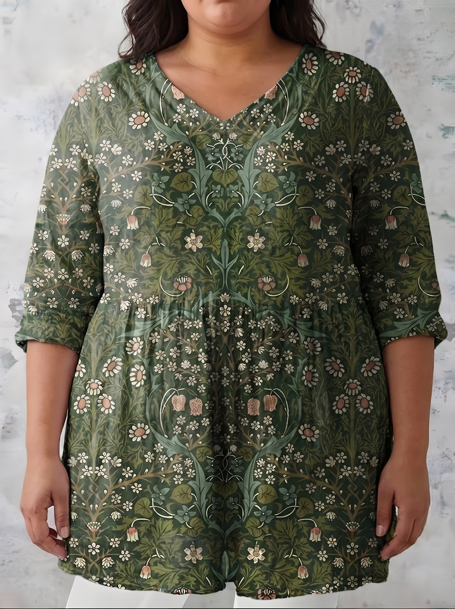Cecelia | Long Blouse with V-Neck