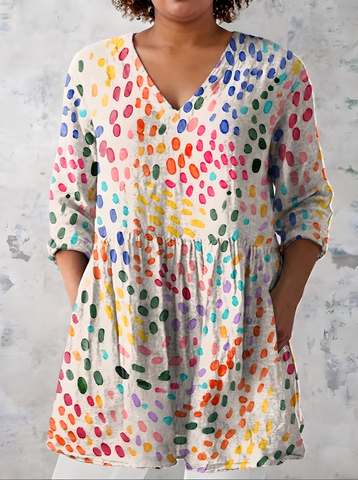Everlee | Long Blouse with V-Neck