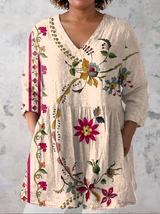 Lottie | Long Blouse with V-Neck