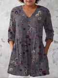 Addison | Long Blouse with V-Neck