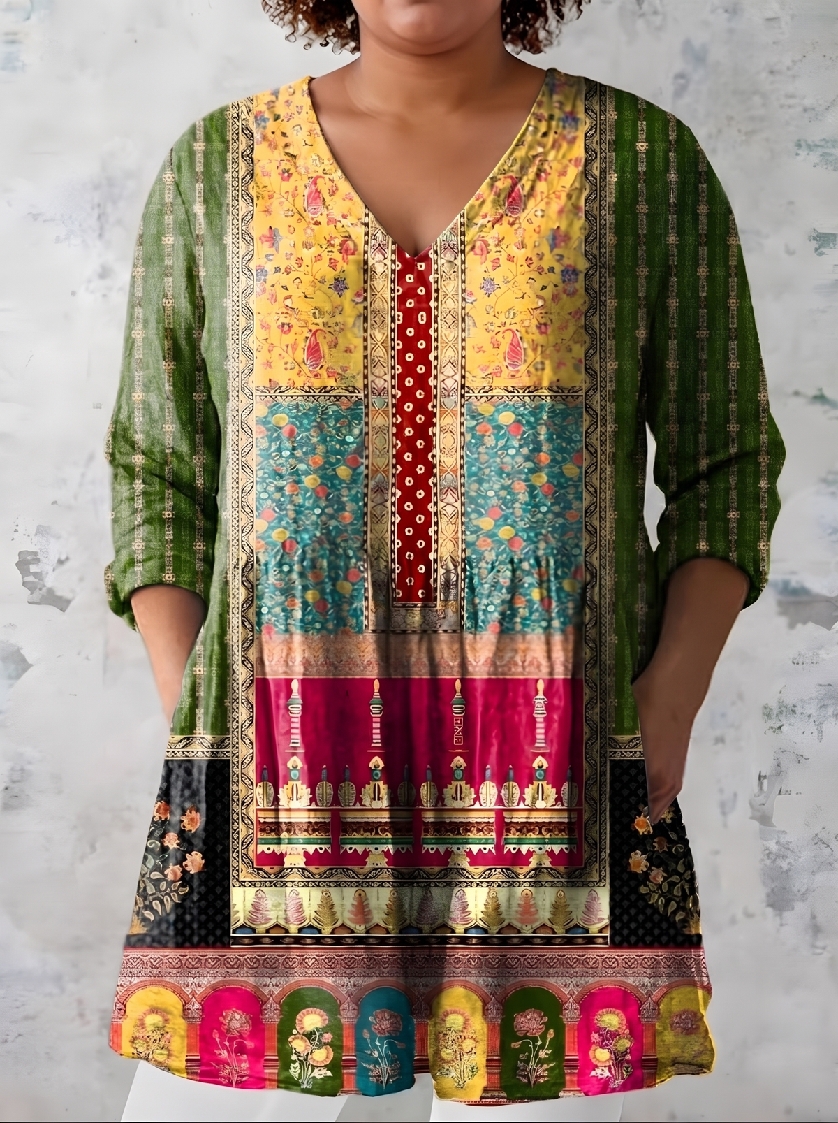 Melody | Long Blouse with V-Neck