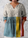 Jacqueline | Long Blouse with V-Neck