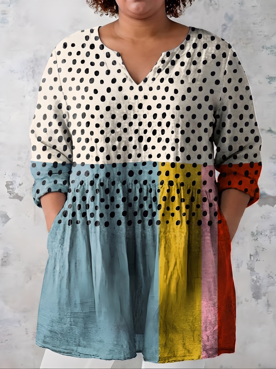 Jacqueline | Long Blouse with V-Neck