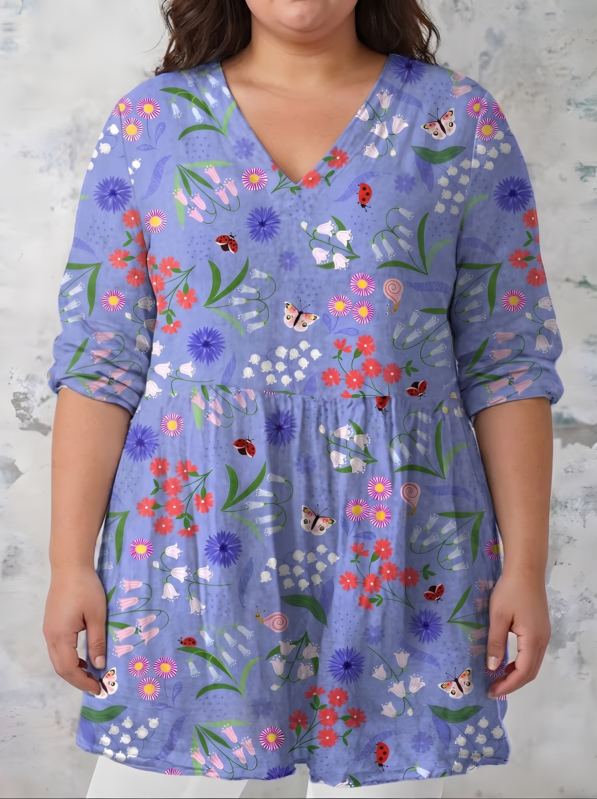Josie | Long Blouse with V-Neck
