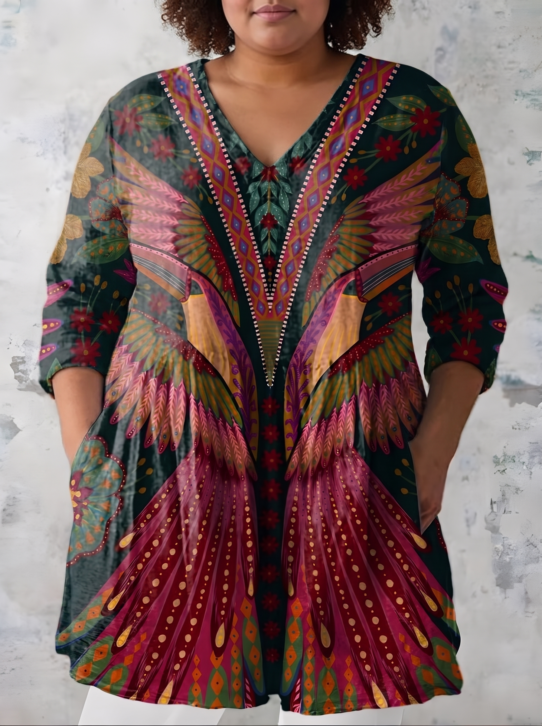 Jayla | Long Blouse with V-Neck