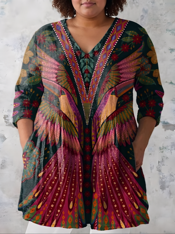 Jayla | Long Blouse with V-Neck